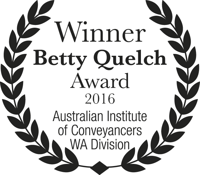 Betty Quelch Award Conveyancing Southwest